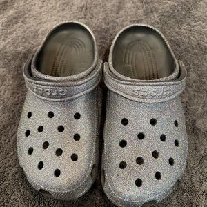 Glitter crocs size 9